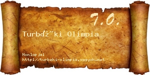 Turbéki Olimpia névjegykártya